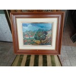 Малка картина масло върху фазер Испания - 3676